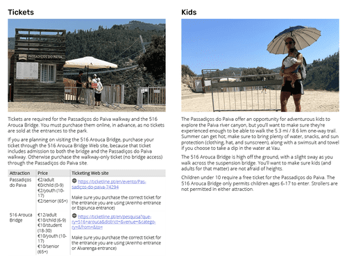 Passadiços do Paiva Travel Guide